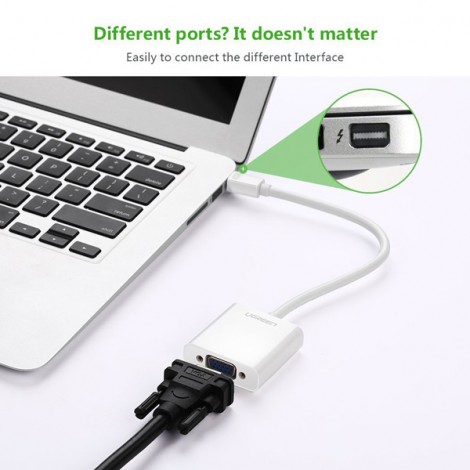 Cáp chuyển Mini Displayport to VGA Ugreen 10438 Cáp chuyển Mini Displayport to VGA Ugreen 10438