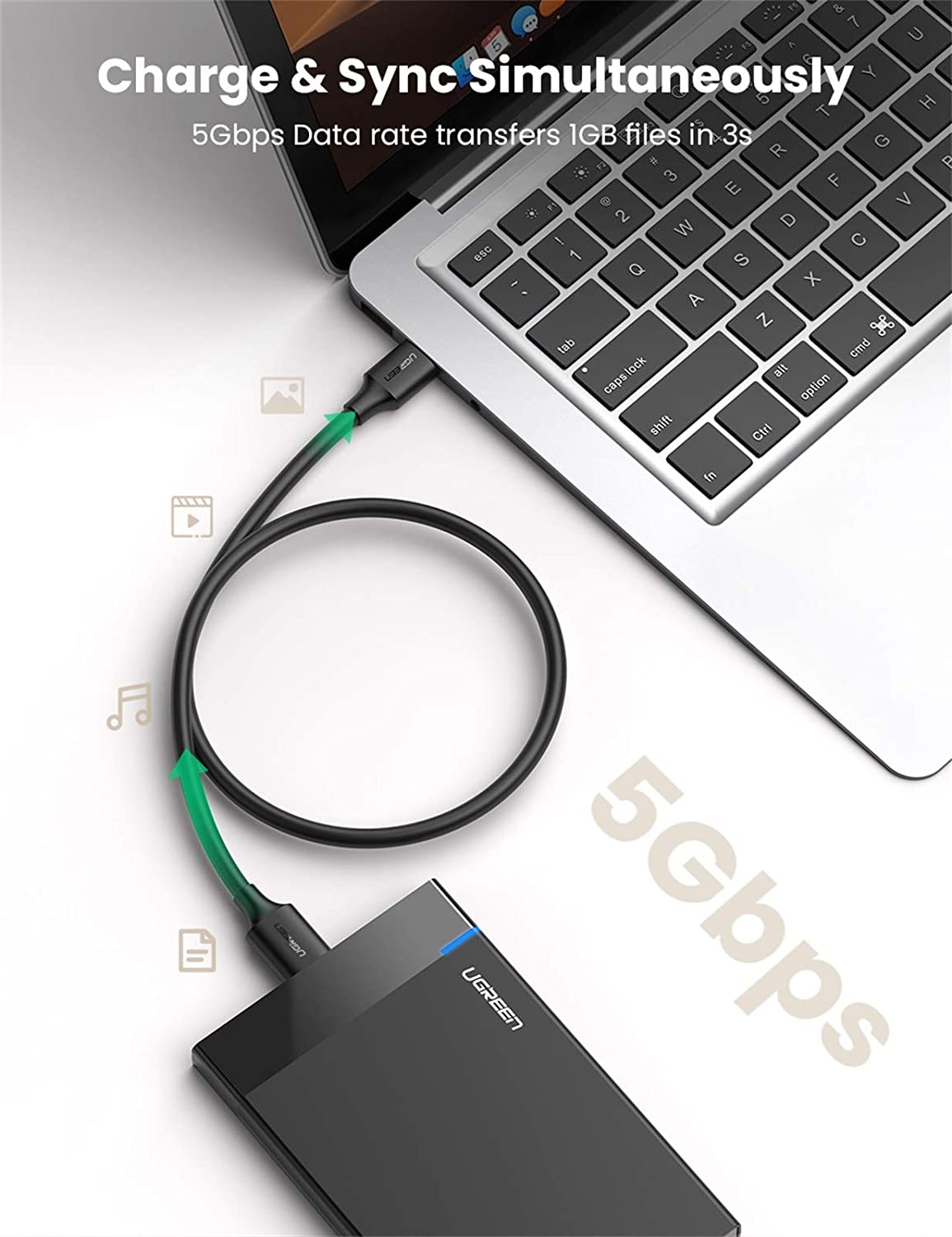 Cáp USB 3.0 to Micro B 1M Ugreen 10841