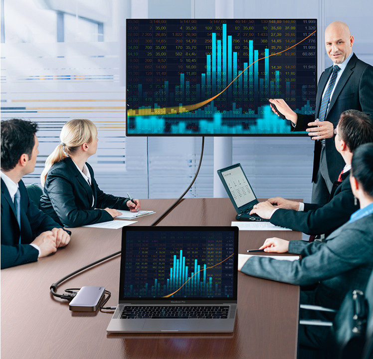 Bộ chuyển Type C to HDMI + VGA + DP + USB 3.0 + Card Reader + Type C Ugreen 70305 Bộ chuyển Type C to HDMI + VGA + DP + USB 3.0 + Card Reader + Type C Ugreen 70305