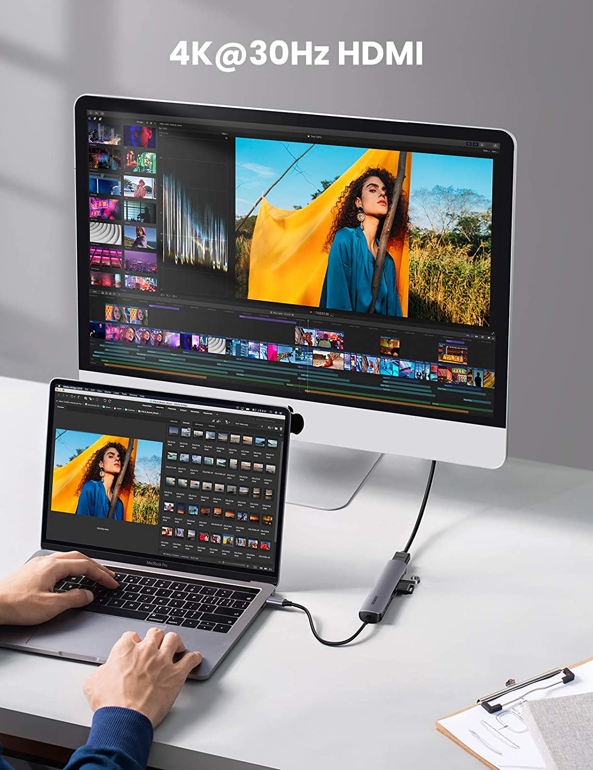 Bộ chuyển Type C to HDMI + 4 cổng USB 3.0 Ugreen 20197 Bộ chuyển Type C to HDMI + 4 cổng USB 3.0 Ugreen 20197