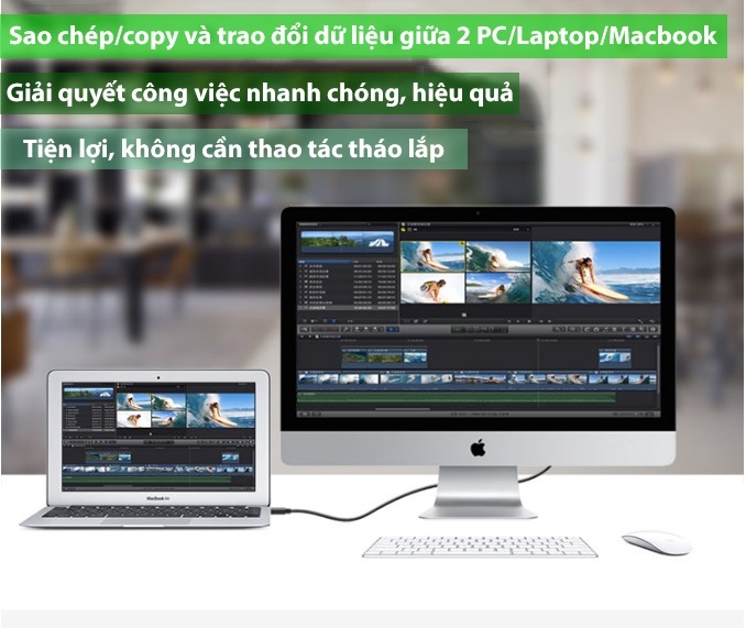 Cáp USB 2.0 Data Link 3m Ugreen 20226 Cáp USB 2.0 Data Link dài 3m Ugreen 20226