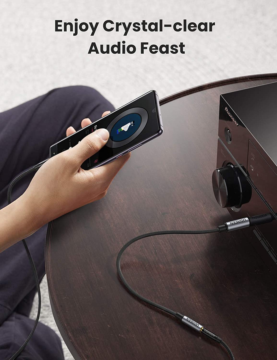 Cáp chuyển 3.5mm cái sang 6.5m đực dài 25cm Ugreen 20498 Cáp chuyển 3.5mm cái sang 6.5m đực dài 25cm Ugreen 20498