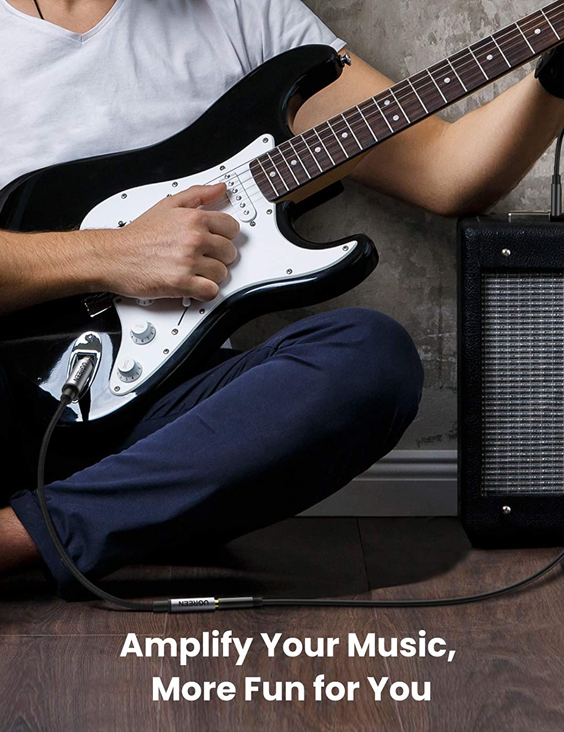 Cáp chuyển 3.5mm cái sang 6.5m đực dài 25cm Ugreen 20498 Cáp chuyển 3.5mm cái sang 6.5m đực dài 25cm Ugreen 20498