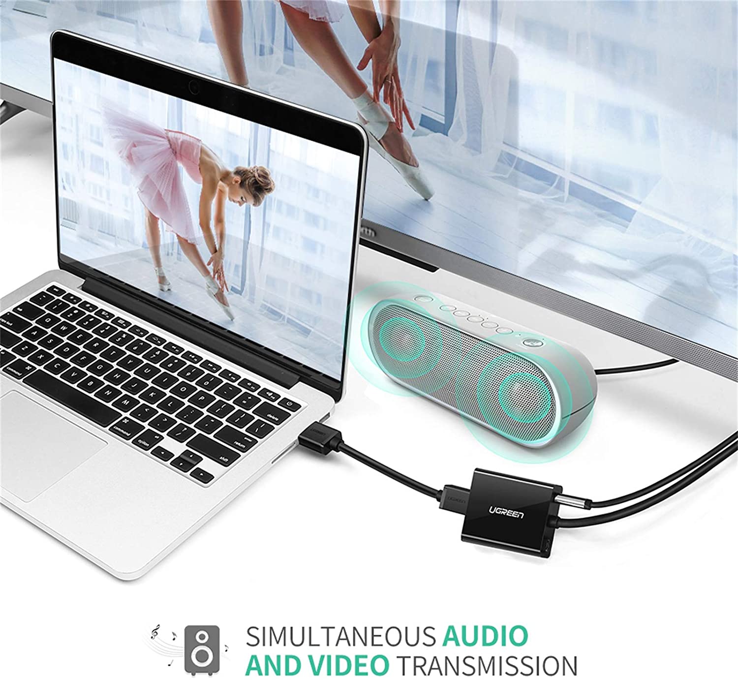 Cáp chuyển đổi HDMI sang VGA có âm thanh Ugreen 20694
