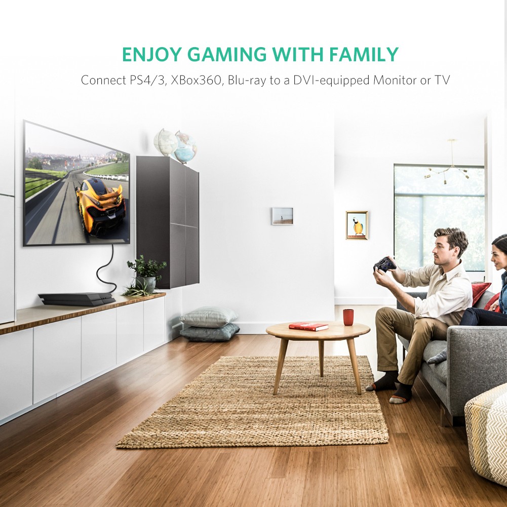 Cáp chuyển HDMI to DVI dài 1M Ugreen 30116 Cáp chuyển HDMI to DVI dài 1M Ugreen 30116