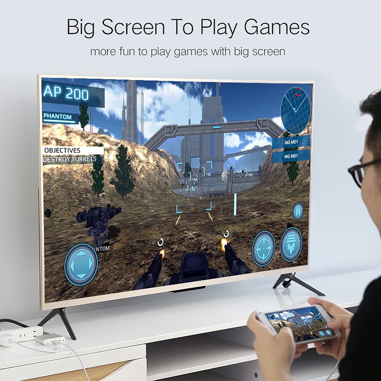 Bộ chuyển điện thoại sang TV (HDMI + VGA) Ugreen 30522
