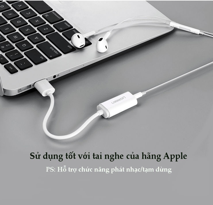 Cáp chuyển USB 2.0 to 3.5mm Ugreen 30712 Cáp chuyển USB 2.0 to 3.5mm Ugreen 30712