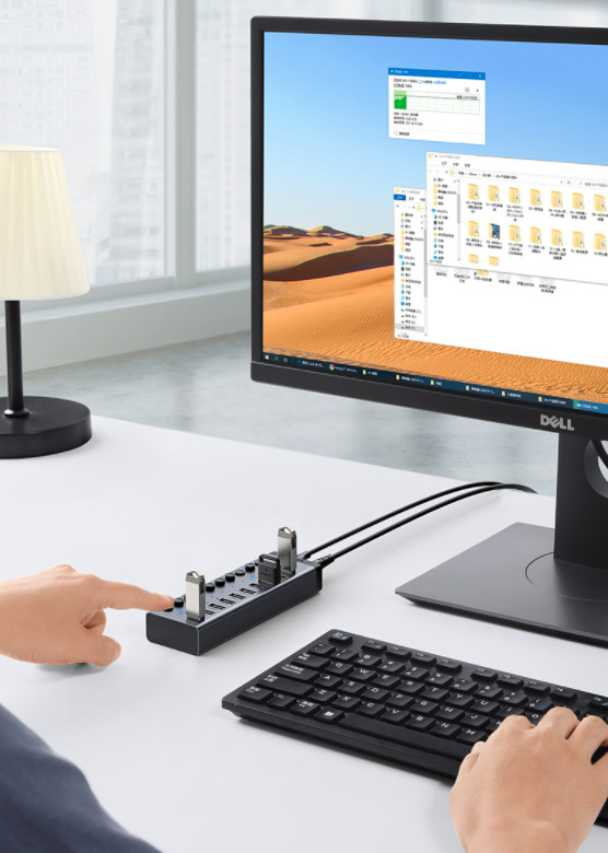 Bộ HUB chia 7 cổng USB 3.0 có công tắc Ugreen 30778 Bộ HUB chia 7 cổng USB 3.0 có công tắc Ugreen 30778