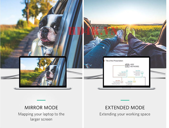 Cáp chuyển đổi USB Type-C to HDMI hỗ trợ 4K, 3D Ugreen 30841 Cáp chuyển đổi USB Type-C to HDMI hỗ trợ 4K, 3D Ugreen 30841