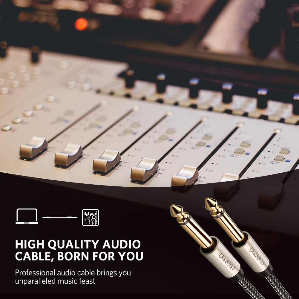 Cáp âm thanh 6.5mm dài 1.5M Ugreen 40810 Cáp âm thanh 6.5mm dài 1.5M Ugreen 40810