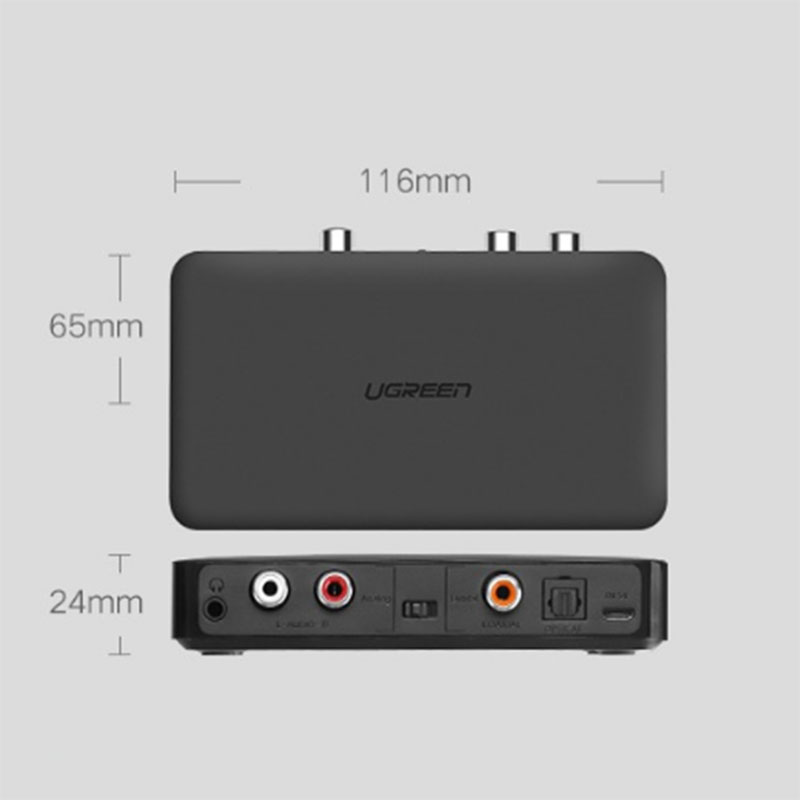 Bộ nhận âm thanh Bluetooth 4.2 Music Receiver (3.5mm+RCA+Optical) Ugreen 40856 Bộ nhận âm thanh Bluetooth 4.2 Music Receiver (3.5mm+RCA+Optical) Ugreen 40856