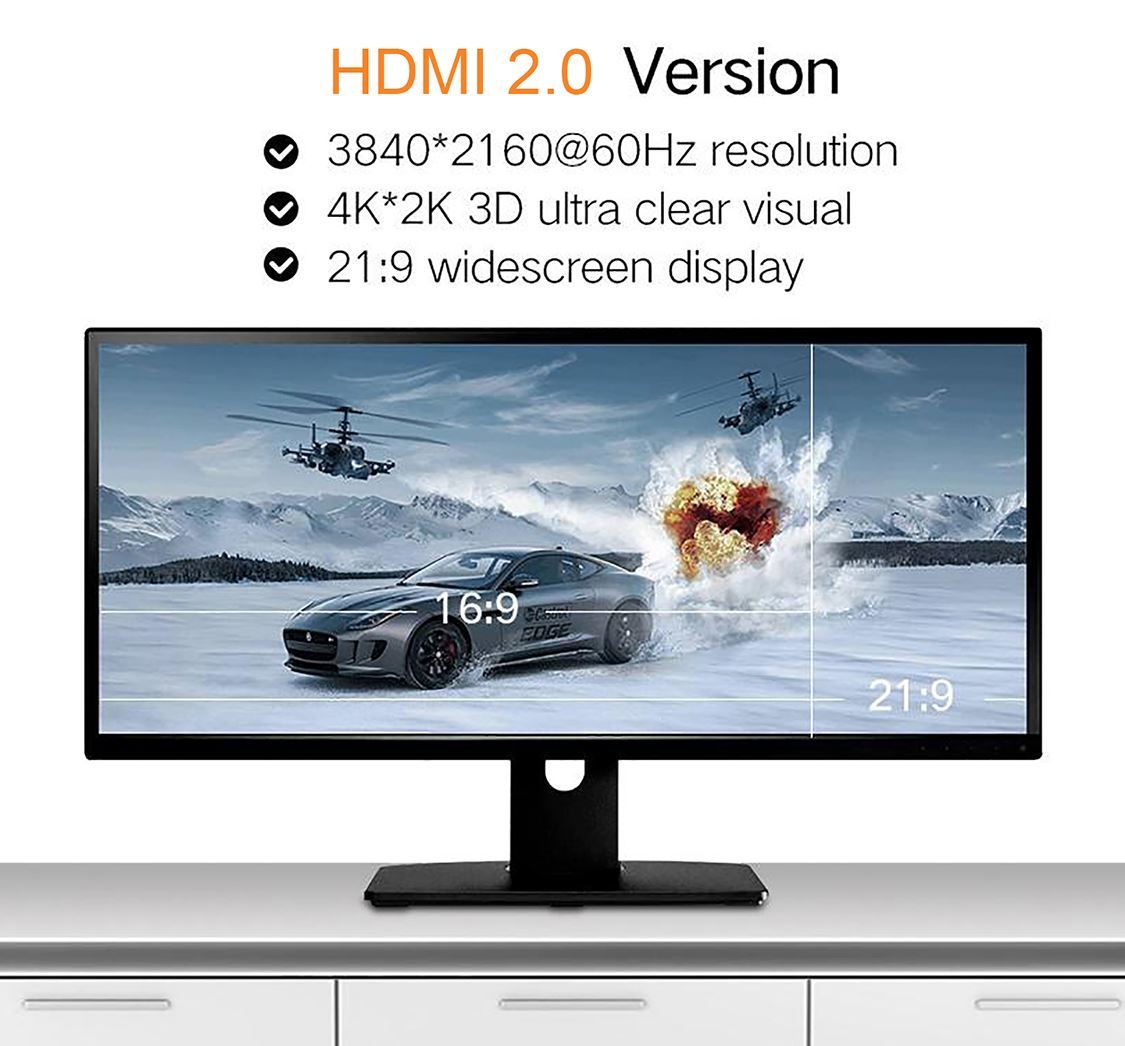 Cáp HDMI 2.0 Carbon 15m chuẩn 4K@60MHz Ugreen 50114
