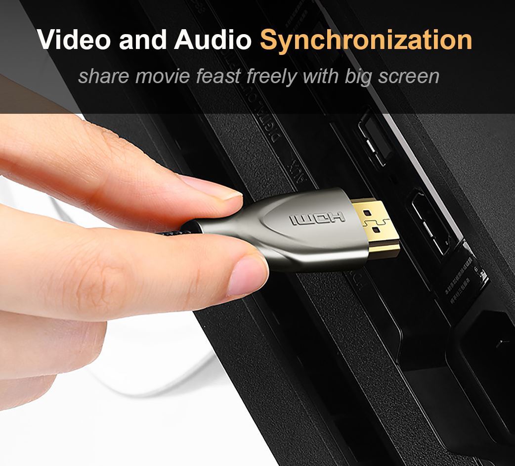 Cáp HDMI 2.0 Carbon 15m chuẩn 4K@60MHz Ugreen 50114