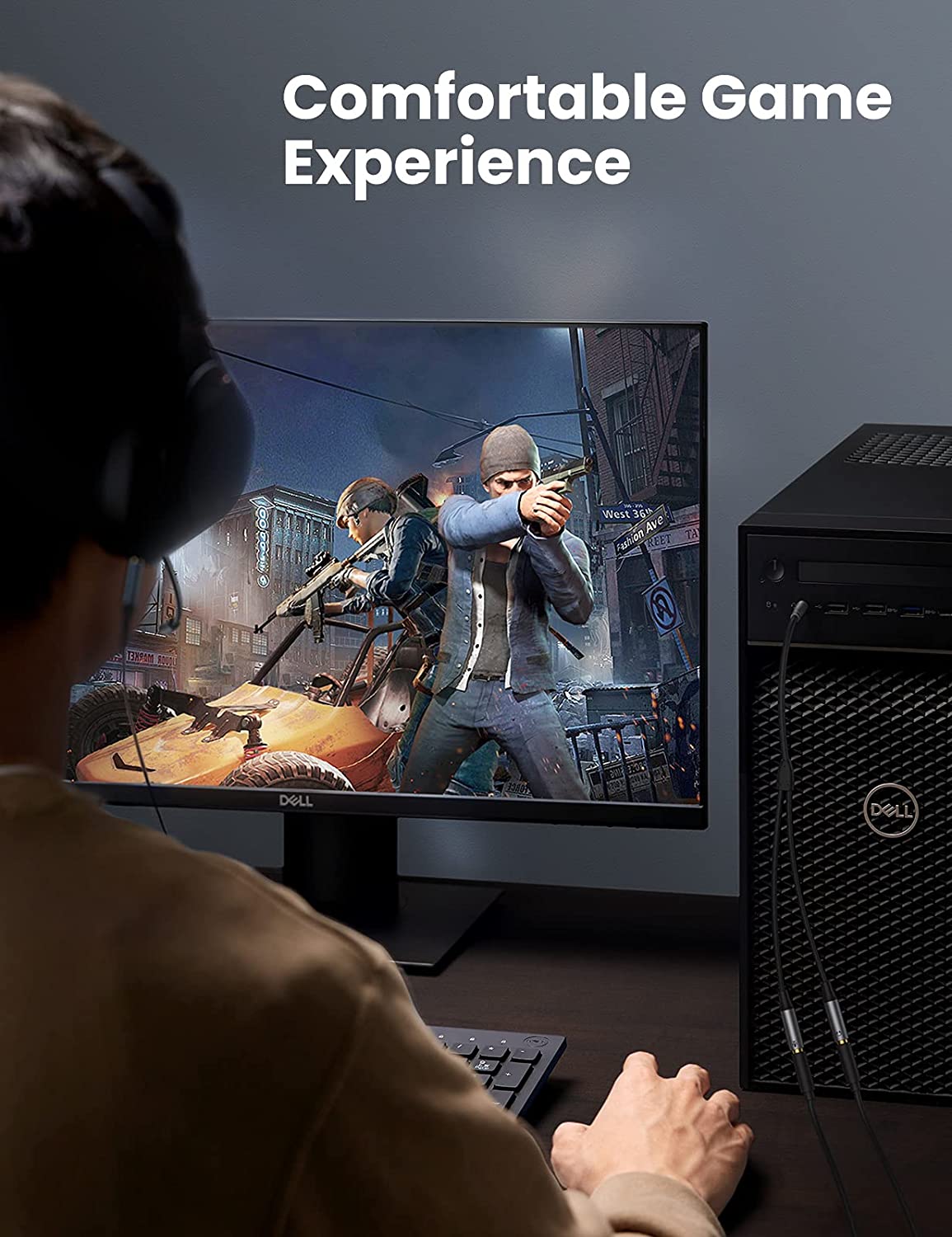 Chiều dài gọn gàng, phù hợp sử dụng cùng thiết bị di động, laptop hoặc tay cầm chơi game.