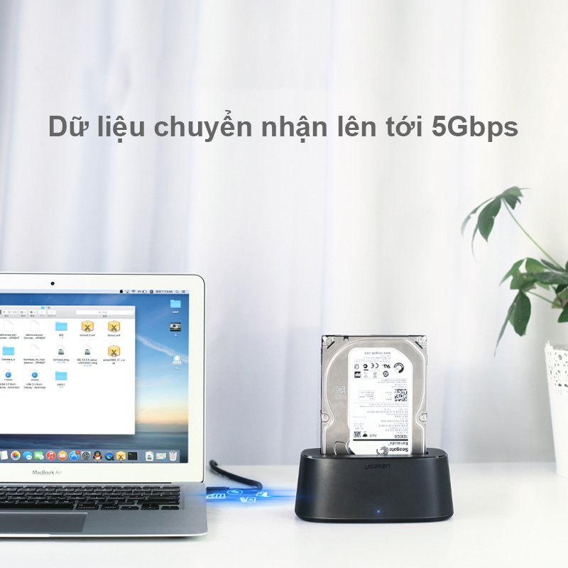 Dock Ổ Cứng 2.5/3.5" 12TB Hỗ trợ UASP 6Gbps Ugreen 50740 Dock Ổ Cứng 2.5/3.5" 12TB Hỗ trợ UASP 6Gbps Ugreen 50740