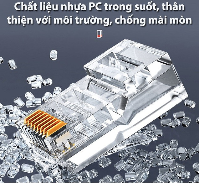 Đầu bấm mạng RJ45 Cat6 Ugreen 50962 Đầu bấm mạng RJ45 Cat6 Ugreen 50962