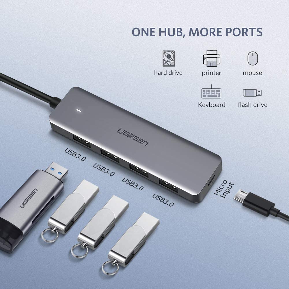 Bộ chia USB 3.0 ra 4 cổng Ugreen 50985 Bộ chia USB 3.0 ra 4 cổng Ugreen 50985