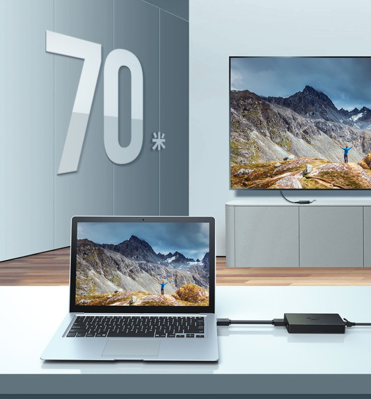 Bộ khuếch đại HDMI 40m qua cáp mạng hỗ trợ 4K Ugreen 50999 Bộ khuếch đại HDMI 40m qua cáp mạng hỗ trợ 4K Ugreen 50999