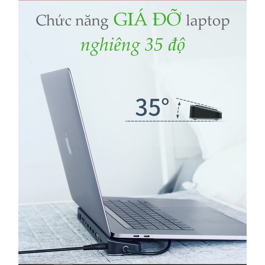 Bộ chuyển USB Type C to HDMI VGA USB 3.0 LAN 1Gbps  Card Reader 3.5mm Ugreen 60188 Bộ chuyển USB Type C to HDMI VGA USB 3.0 LAN 1Gbps  Card Reader 3.5mm Ugreen 60188