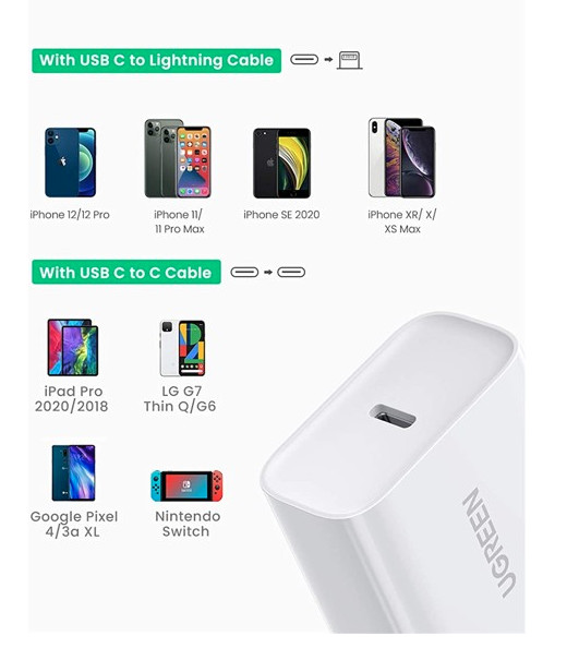 Củ sạc  Type C 18W Ugreen 60449 Củ sạc  Type C 18W Ugreen 60449