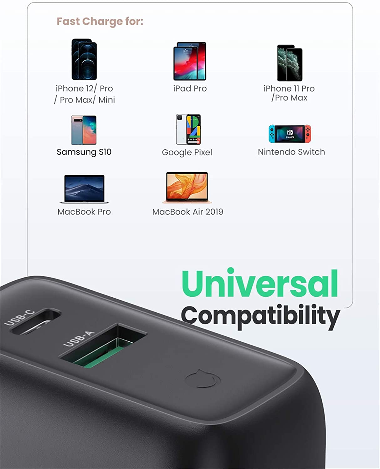 Củ sạc Type C + USB - A 36W Ugreen 60469 Củ sạc Type C + USB - A 36W Ugreen 60469