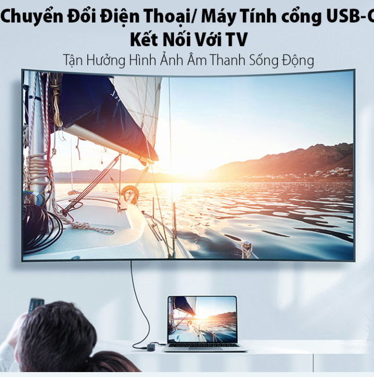 Cáp chuyển Type C to HDMI + VGA + Displayport Ugreen 60568 Cáp chuyển Type C to HDMI + VGA + Displayport Ugreen 60568
