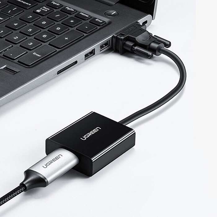 Cáp chuyển VGA sang HDMI + Auido Ugreen 60814 Cáp chuyển VGA sang HDMI + Auido Ugreen 60814