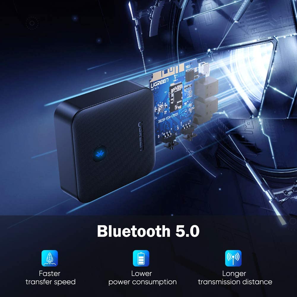 Bộ thu phát Bluetooth 5.0 (TX/RX) hỗ trợ APTX Ugreen 70158 Bộ thu phát Bluetooth 5.0 (TX/RX) hỗ trợ APTX Ugreen 70158