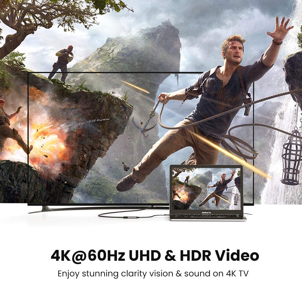 Cáp chuyển USB Type C sang HDMI 4k@60Hz Ugreen 70444 Cáp chuyển USB Type C sang HDMI 4k@60Hz Ugreen 70444