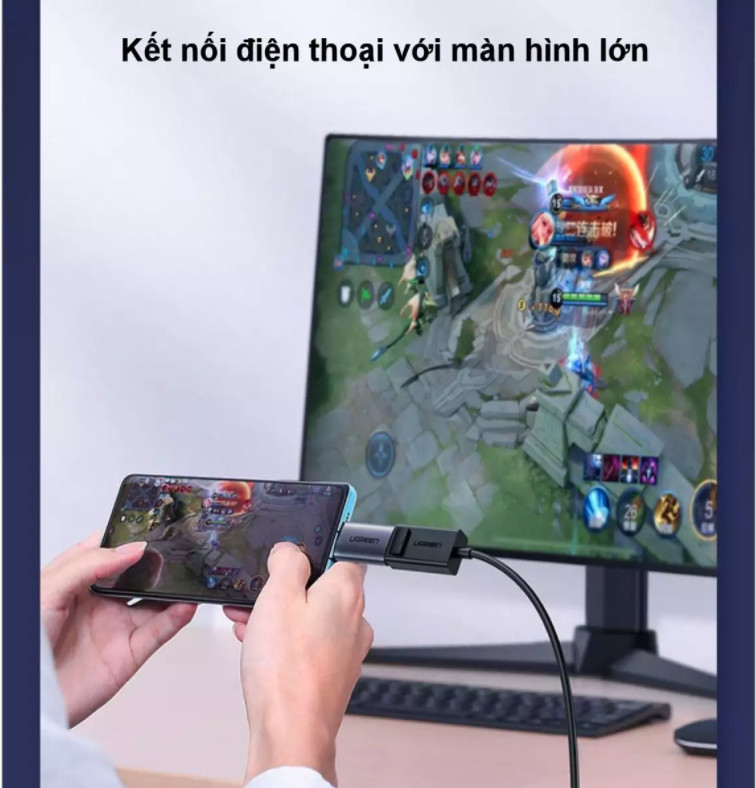 Đầu chuyển Type C to Displayport (âm) Ugreen 70451 Đầu chuyển Type C to Displayport (âm) Ugreen 70451