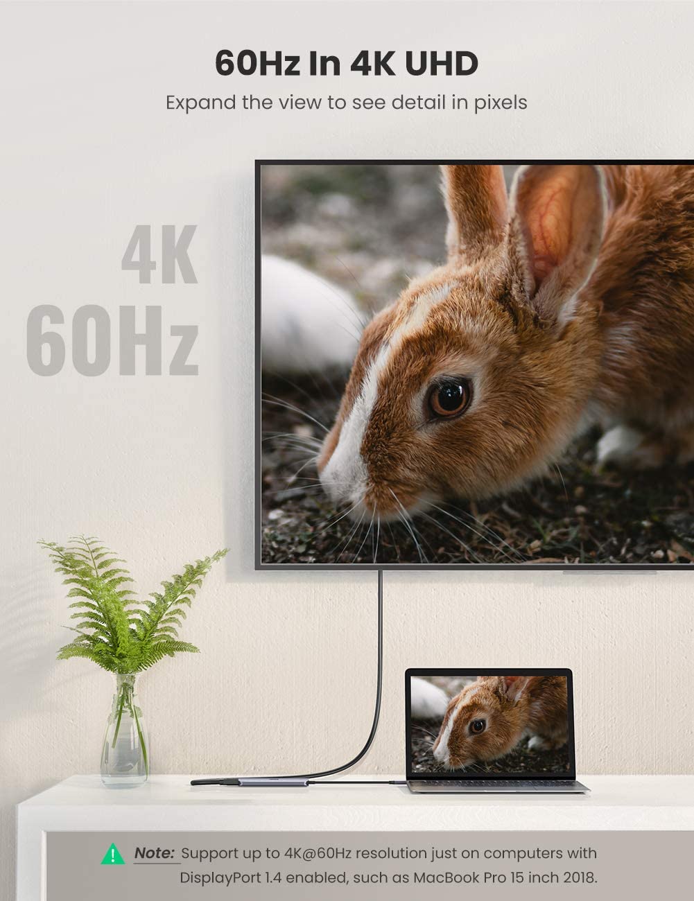 Bộ chuyển Type C to HDMI + Hub USB 3.0 Ugreen 70495 Bộ chuyển Type C to HDMI + Hub USB 3.0 Ugreen 70495