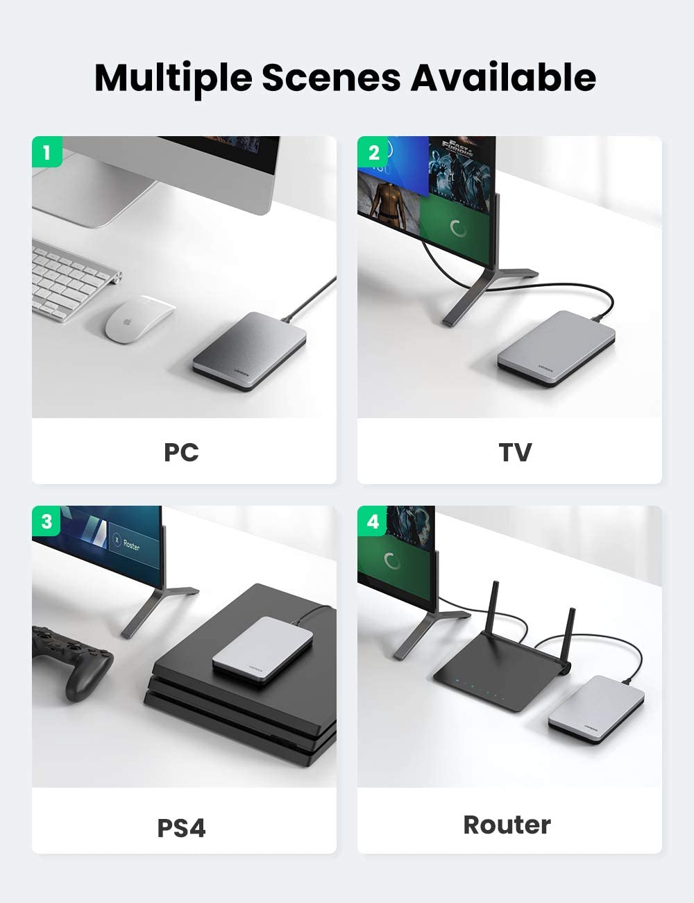 Hộp đựng ổ cứng 2.5 inch USB Type C Ugreen 70498 Hộp đựng ổ cứng 2.5 inch USB Type C Ugreen 70498