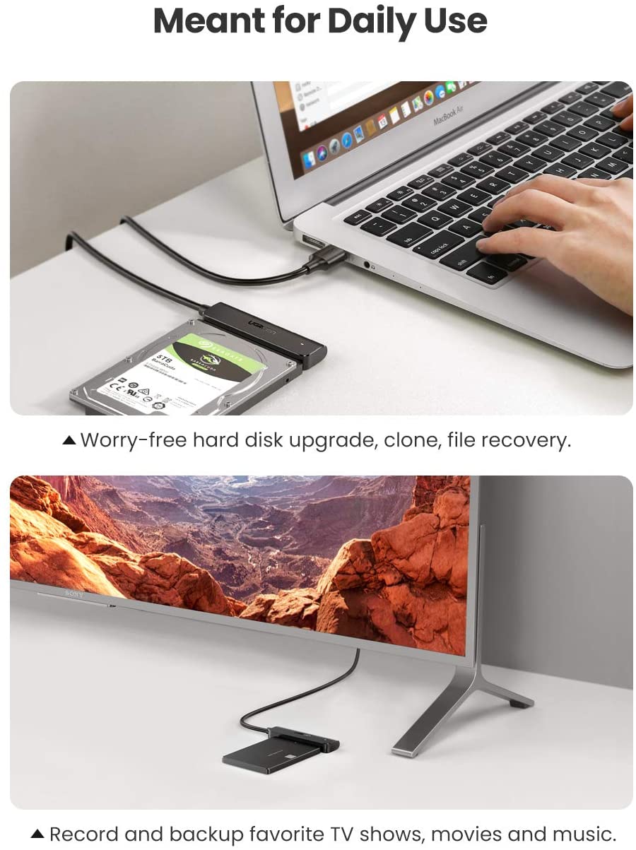 Cáp chuyển USB 3.0 Sang SATA III Ugreen 70609 Cáp chuyển USB 3.0 Sang SATA III Ugreen 70609