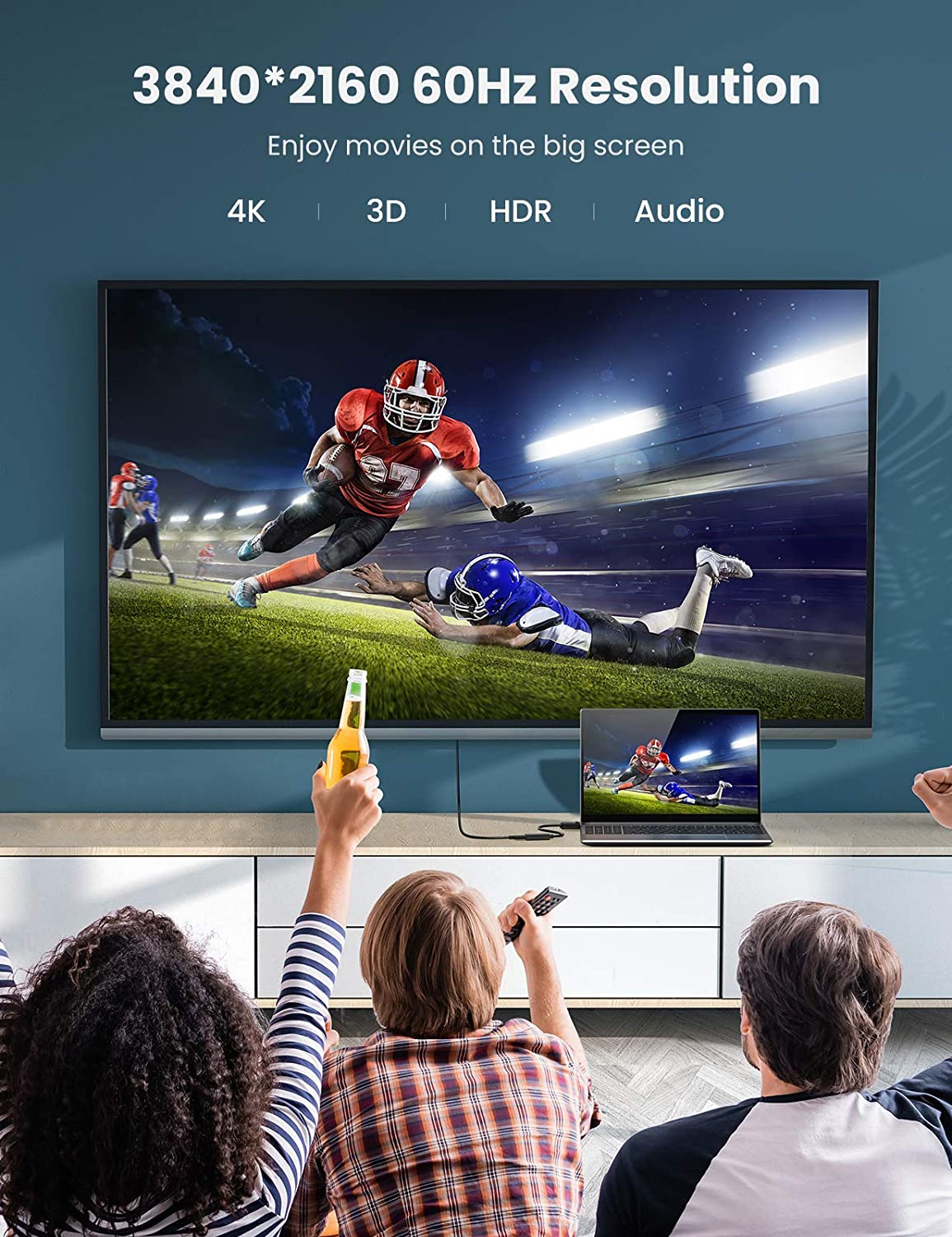 Cáp chuyển Displayport to HDMI hỗ trợ 4K@60 Ugreen 70694 Cáp chuyển Displayport to HDMI hỗ trợ 4K@60 Ugreen 70694