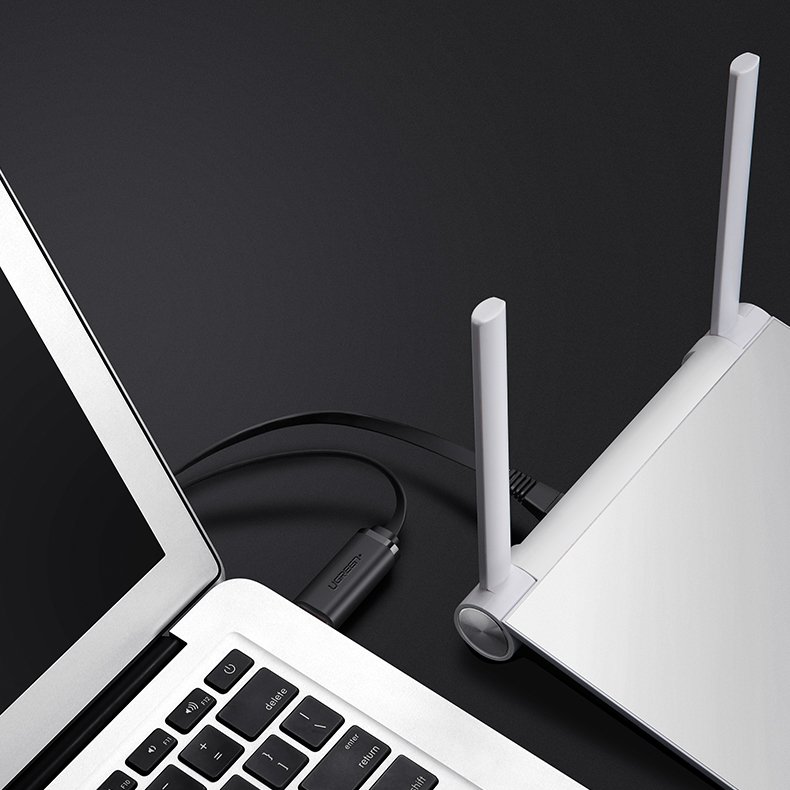 Cáp lập trình Console Type C to RJ45 dài 1.5m FTDI Ugreen 80186 Cáp lập trình Console Type C to RJ45 dài 1.5m FTDI Ugreen 80186