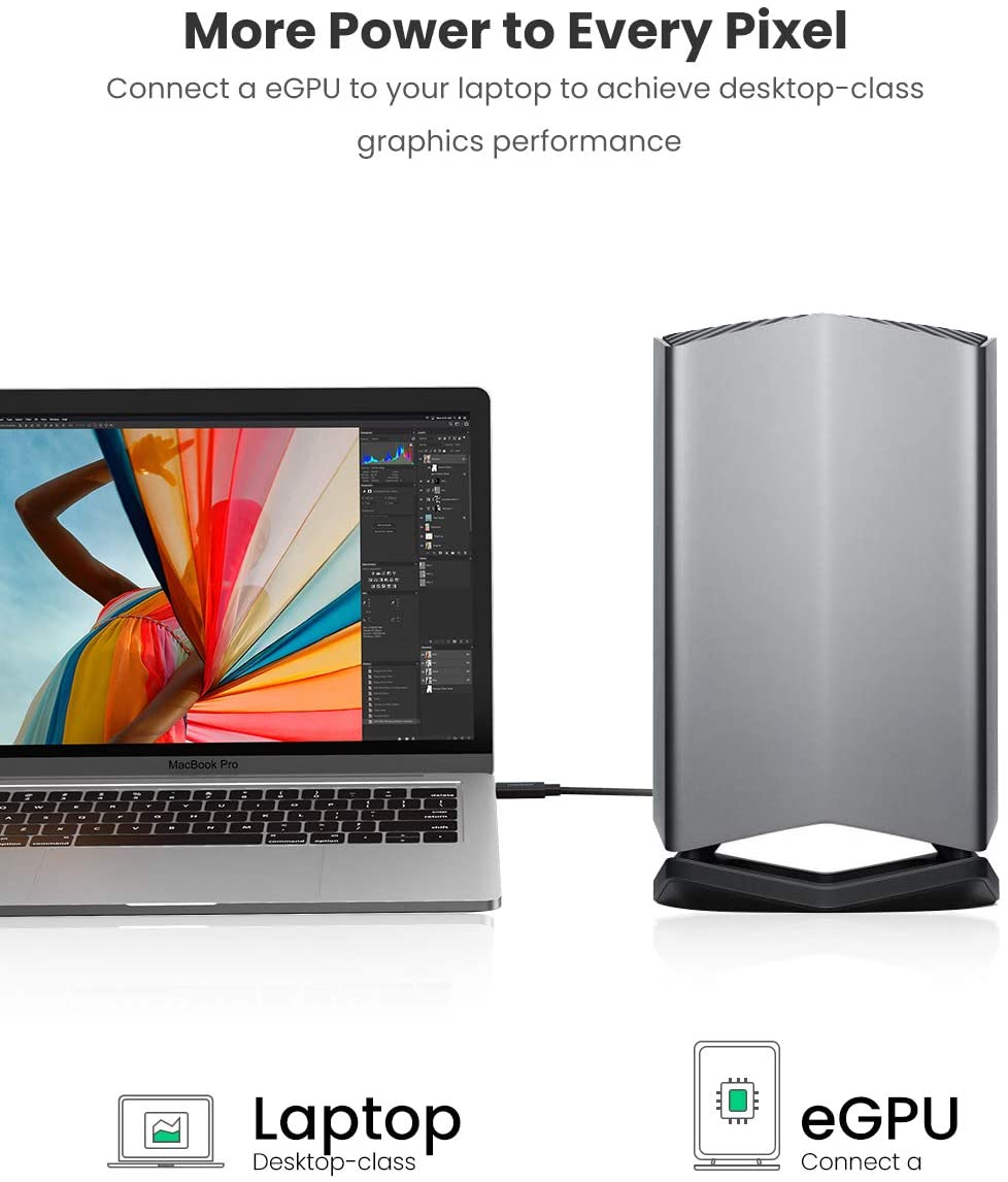 Cáp Thunderbolt 3 dài 0.5m Ugreen 80324 Cáp Thunderbolt 3 dài 0.5m Ugreen 80324