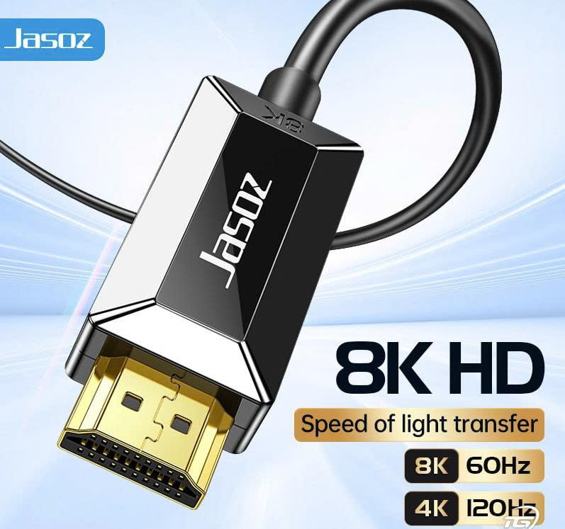 Cáp dữ liệu VIDEO HDMI 8K quang dài 5m Jasoz T-A306 Cáp dữ liệu VIDEO HDMI 8K quang dài 5m Jasoz T-A306