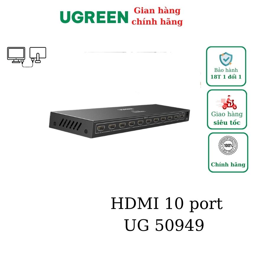 Bộ chia HDMI 1 ra 10 Full HD Ugreen 50949