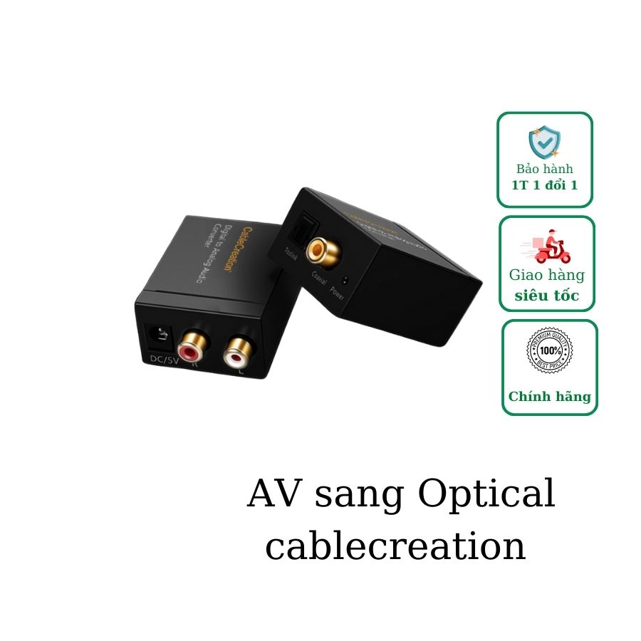 Bộ chuyển AV sang Optical / Coaxial cao cấp CableCreation