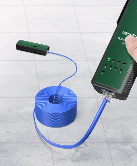 Thiết bị kiểm tra tín hiệu RJ11 RJ12 RJ45 dây mạng dây điện thoại Network Cabe Tester Ugreen 10951 Thiết bị kiểm tra tín hiệu RJ11 RJ12 RJ45 dây mạng dây điện thoại Network Cabe Tester Ugreen 10951
