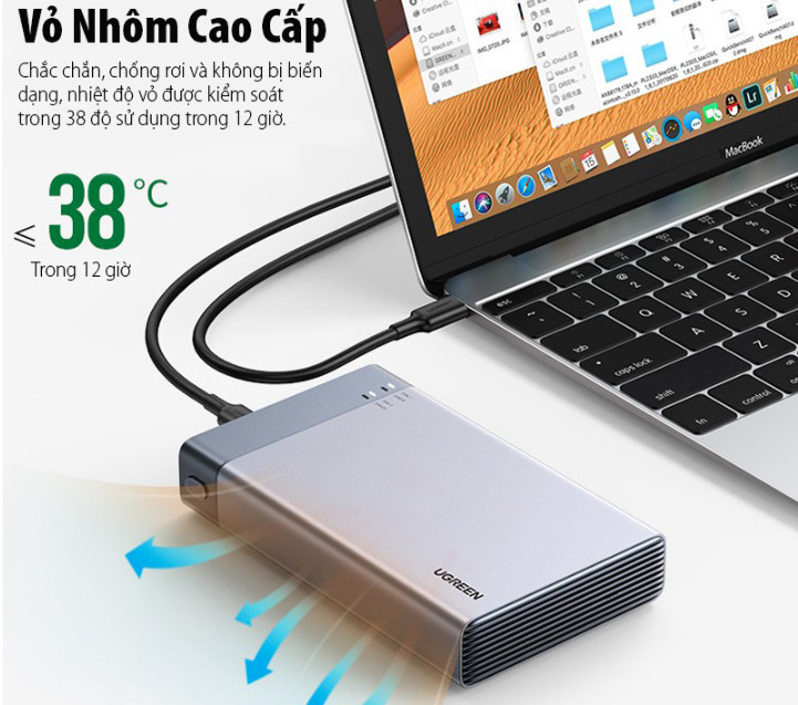 Box đọc ổ cứng 2.5 Dual Ugreen 80857 Box đọc ổ cứng 2.5 Dual Ugreen 80857