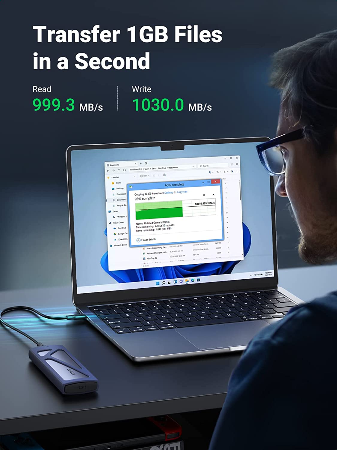 Box ổ cứng SSD M.2 B&M-Key & M-Key NVME - PCIE 3.0 USB Type-C 3.2 GEN2 Ugreen 90541 Box ổ cứng SSD M.2 B&M-Key & M-Key NVME - PCIE 3.0 USB Type-C 3.2 GEN2 Ugreen 90541