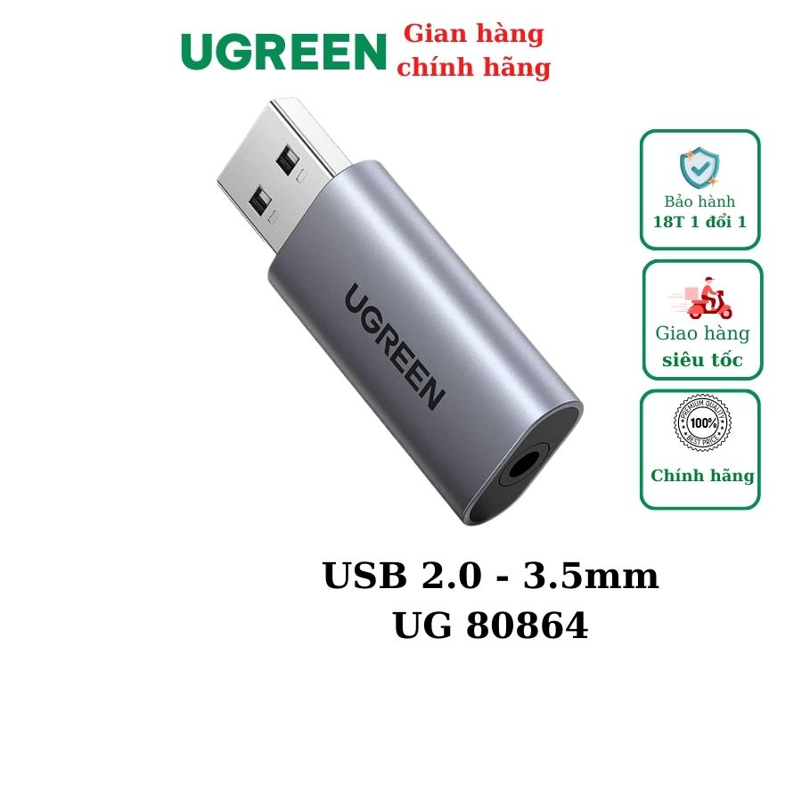 Cáp chuyển USB 2.0 to 3.5mm Ugreen 80864