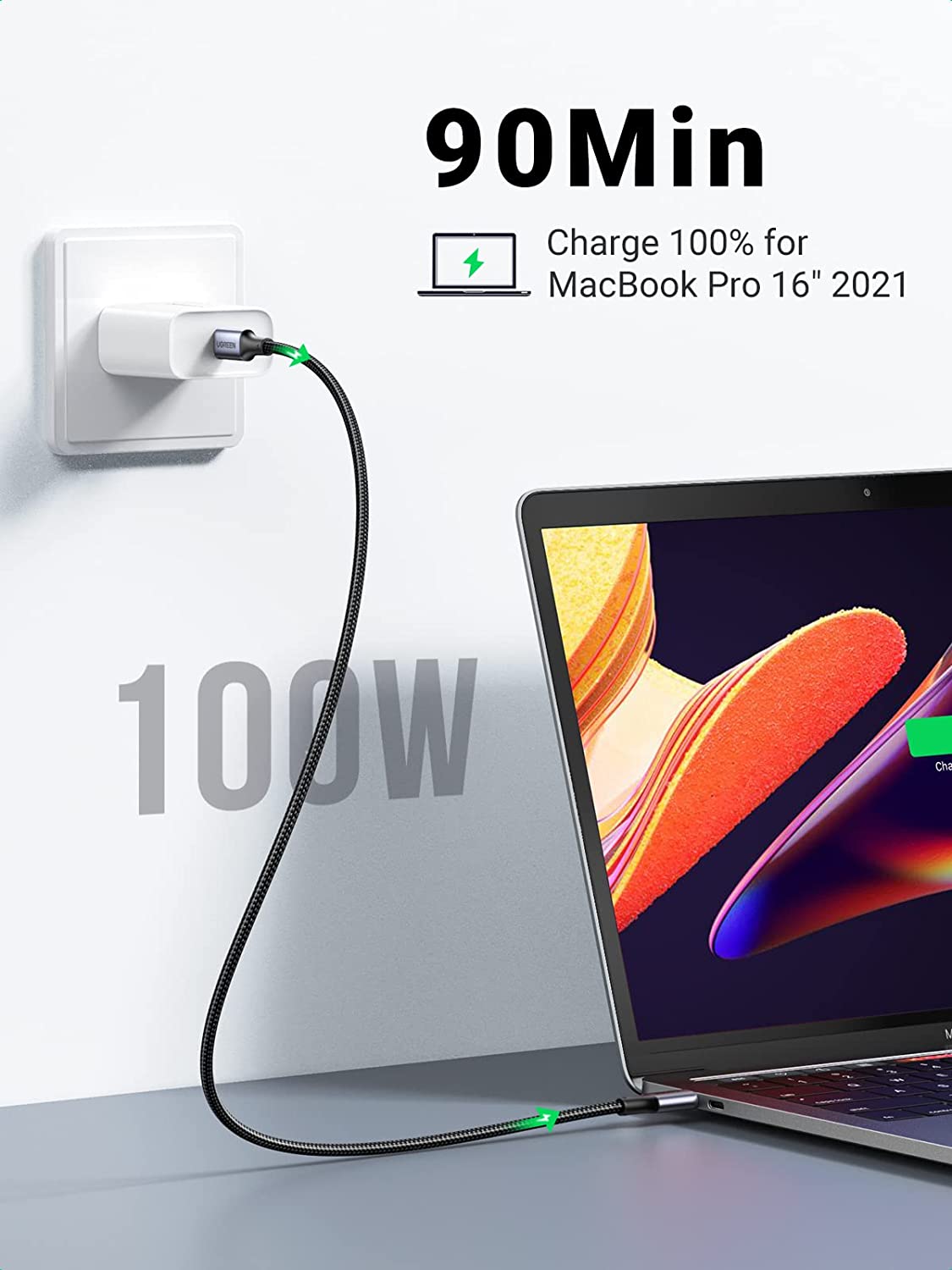 Chiều dài thoải mái để kết nối thiết bị ở bàn làm việc, cạnh giường hoặc khu vực ổ cắm cách xa.