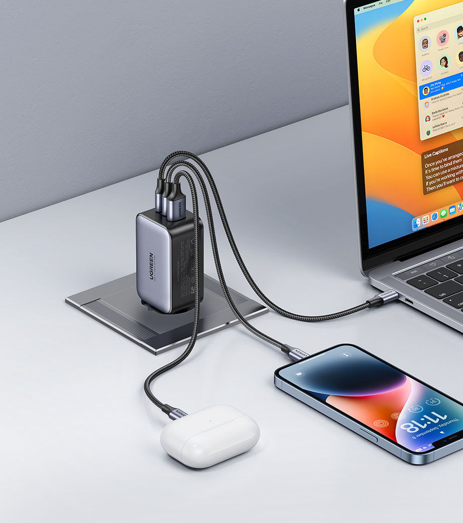 Củ sạc nhanh GaN 65W Ugreen 10335 CD244 Củ sạc nhanh GaN 65W Ugreen 10335 CD244