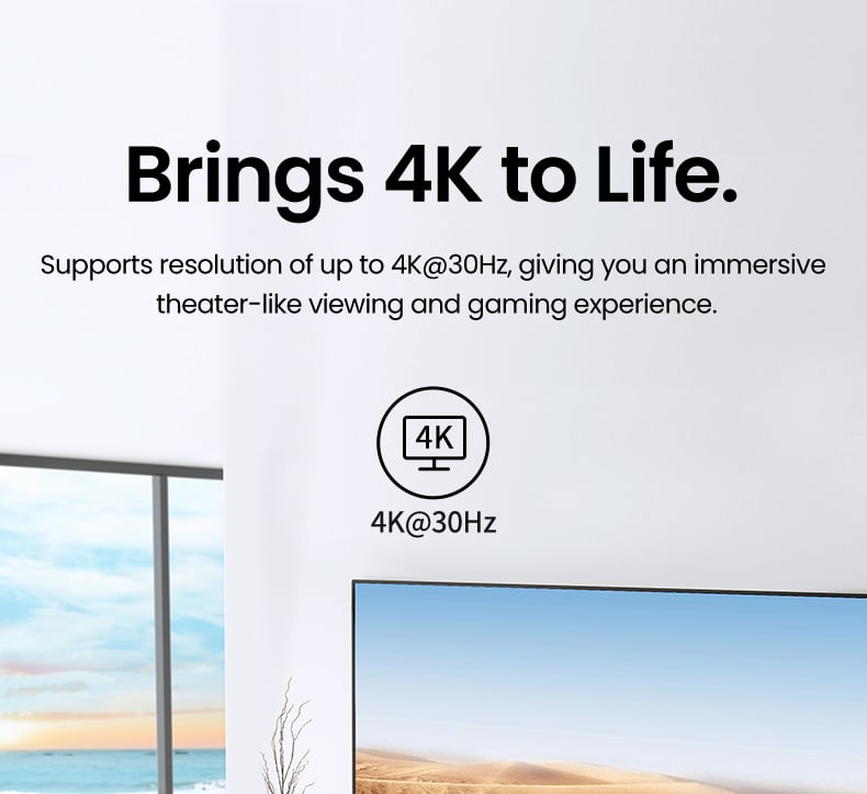Hình ảnh 4K rõ nét qua HDMI