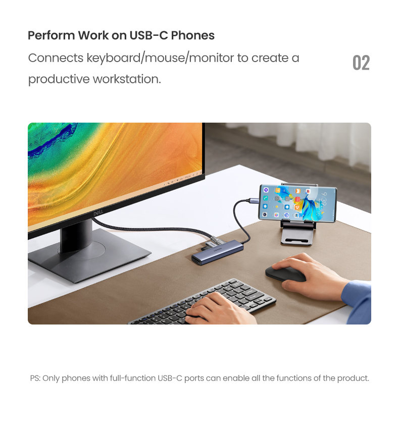 Bộ chuyển đổi USB-C sang 3*USB 3.0+HDMI+SD/TF hỗ trợ 4K Ugreen (20956) Bộ chuyển đổi USB-C sang 3*USB 3.0+HDMI+SD/TF hỗ trợ 4K Ugreen (20956)