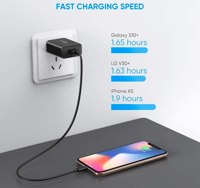 Củ sạc nhanh 18W chuẩn USB hỗ trợ QC 3.0 Ugreen 60495 Củ sạc nhanh 18W chuẩn USB hỗ trợ QC 3.0 Ugreen 60495