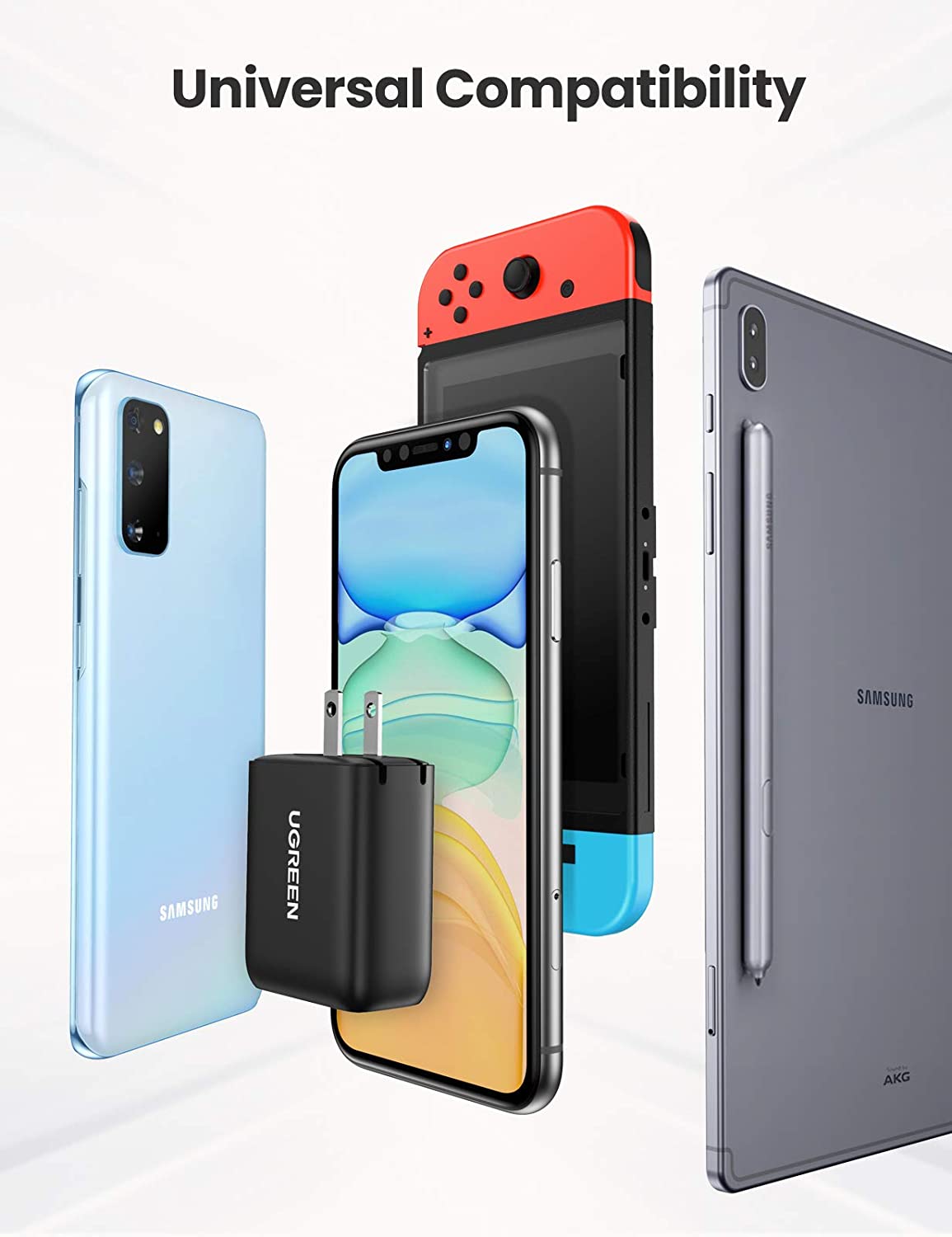 Củ sạc nhanh 36W 2 cổng USB  3.0 18W Ugreen 70151 Củ sạc nhanh 36W 2 cổng USB  3.0 18W Ugreen 70151