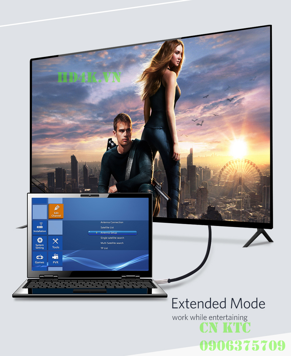 Cáp Displayport to HDMI 2.0 dài 3m hỗ trợ 3D 4K/60Hz Ugreen 40435